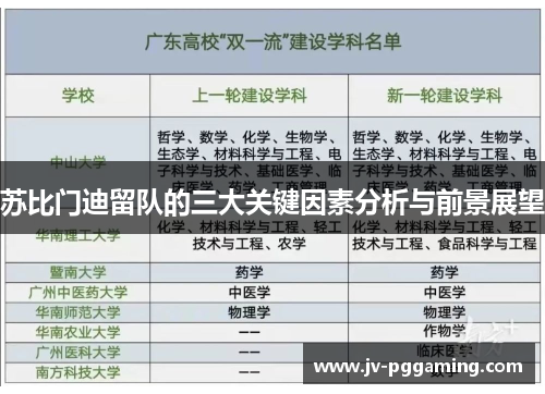 苏比门迪留队的三大关键因素分析与前景展望